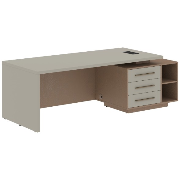 Стол руководителя с тумбой VCT 2390(R) 2300х900х750 VELION в Липецке 