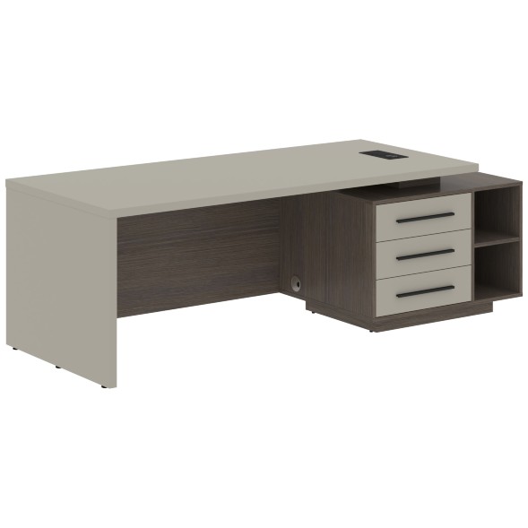 Стол руководителя с тумбой VCT 2390(R) 2300х900х750 VELION в Липецке 