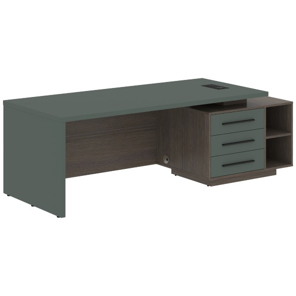 Стол руководителя с тумбой VCT 2390(R) 2300х900х750 VELION в Липецке 