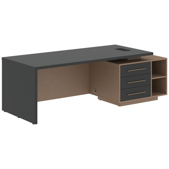 Стол руководителя с тумбой VCT 2390(R) 2300х900х750 VELION в Липецке 