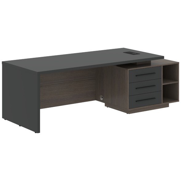 Стол руководителя с тумбой VCT 2390(R) 2300х900х750 VELION в Липецке 