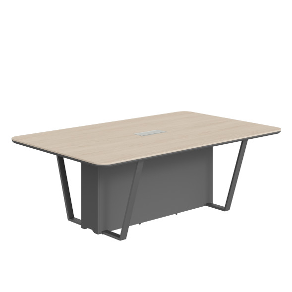 Стол для заседаний СФ-571722.1 Дуб светлый/Белый премиум 2200х1340х754 LINE в Липецке 