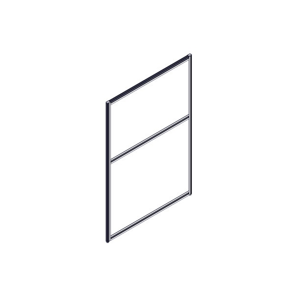 Секция комбинированной перегородки RP130SL90 Bravo grey/Серый 900х22х1300 в Липецке 