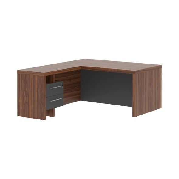 Стол руководителя с тумбой приставной ZCT 1619H.A(L) 1600х1900х750 ZENN в Липецке 