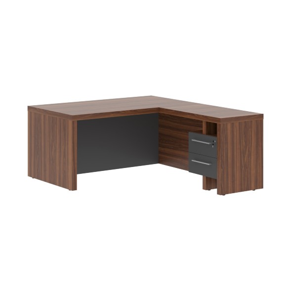 Стол руководителя с тумбой приставной ZCT 1619H.A(R) 1600х1900х750 ZENN в Липецке 