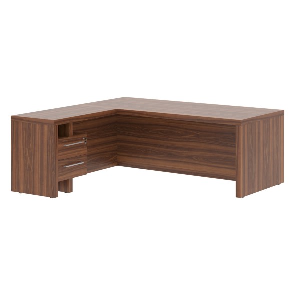 Стол руководителя с тумбой приставной ZCT 2019H.A(L) 2000х1900х750 ZENN в Липецке 