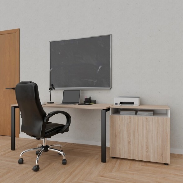 Стол Лофт 1400х600 на П-образных опорах, черный