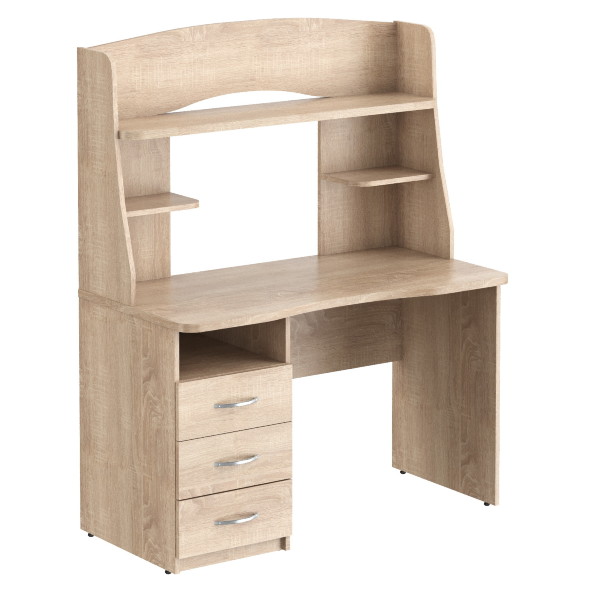 Стол компьютерный CD 1215 Дуб Сонома светлый 1200х600х1525 COMP в Липецке 