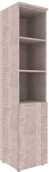 Шкаф колонка с глухой малой дверью (R) и топом XHC 42.5(R) Дуб Сонома 432х432х1955 XTEN