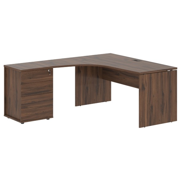 Стол эргономичный с тумбой EDCET 1518(L) 1560х1880х750 EDIS в Липецке 