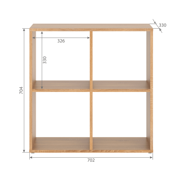 Стеллаж SH 7070 Дуб Сонома светлый 702х330х700 COMP в Липецке 