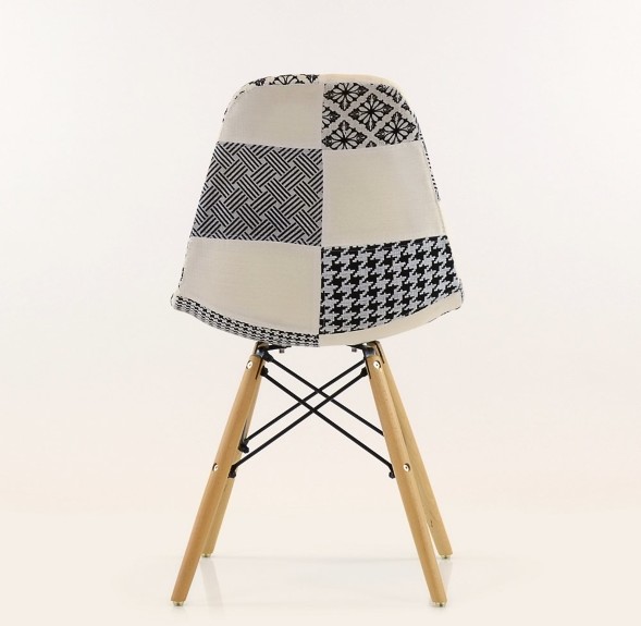 Стул Style DSW Patchwork черно-белый