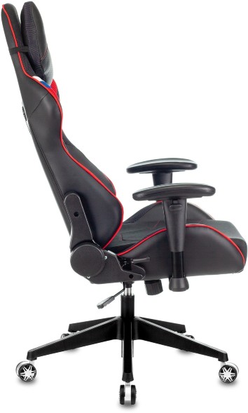 Кресло игровое Zombie VIKING 4 AERO белый/синий/красный искусст.кожа/ткань с подголов. крестовина пластик