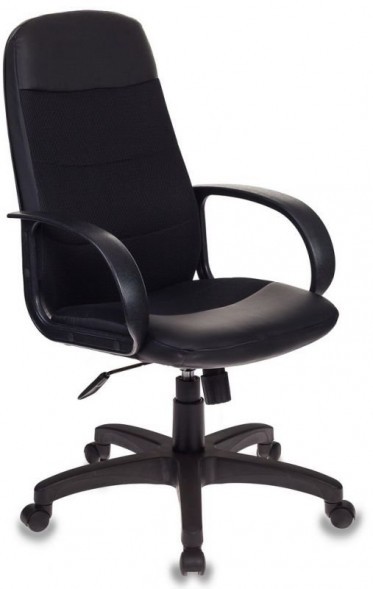 Кресло руководителя Бюрократ CH-808AXSN/черный искусст.кожа, сетка