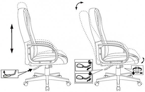 Кресло руководителя Бюрократ T-898 искусственная кожа