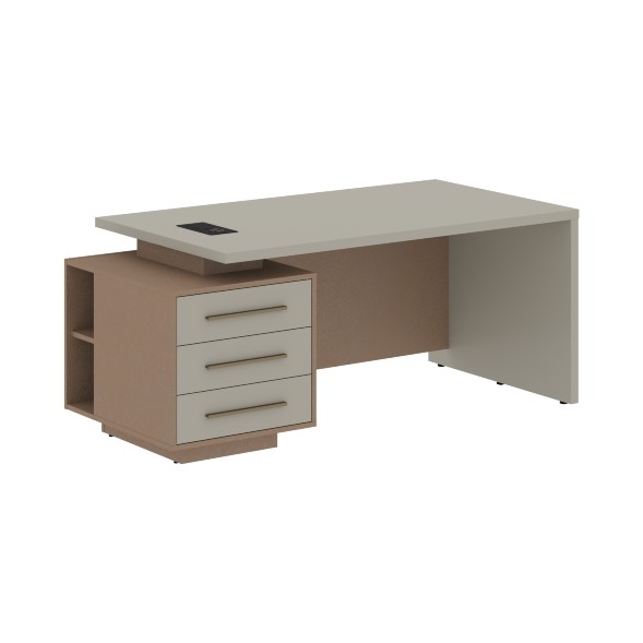 Стол руководителя с тумбой VCT 1890(L) 1800х900х750 VELION в Липецке 