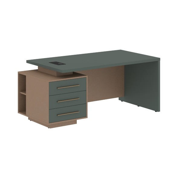 Стол руководителя с тумбой VCT 1890(L) 1800х900х750 VELION в Липецке 