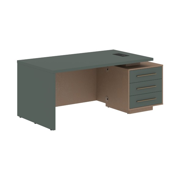 Стол руководителя с тумбой VCT 1890(R) 1800х900х750 VELION в Липецке 