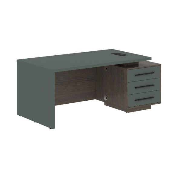 Стол руководителя с тумбой VCT 1890(R) 1800х900х750 VELION в Липецке 