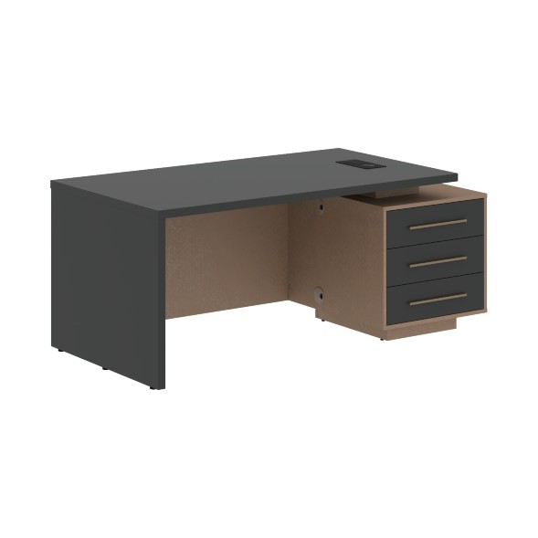 Стол руководителя с тумбой VCT 1890(R) 1800х900х750 VELION в Липецке 