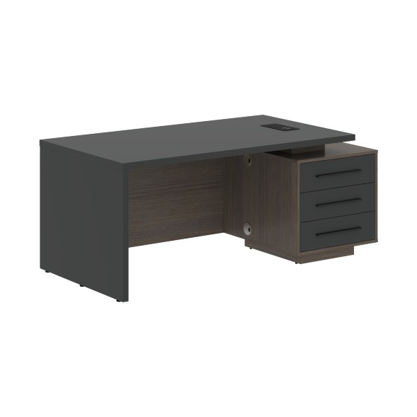 Стол руководителя с тумбой VCT 1890(R) 1800х900х750 VELION в Липецке 