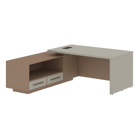 Стол руководителя с тумбой VCT 1919(L) 1900х1900х750 VELION в Липецке 