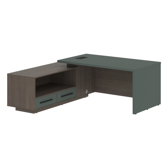 Стол руководителя с тумбой VCT 1919(L) 1900х1900х750 VELION в Липецке 