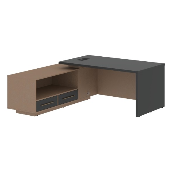 Стол руководителя с тумбой VCT 1919(L) 1900х1900х750 VELION в Липецке 