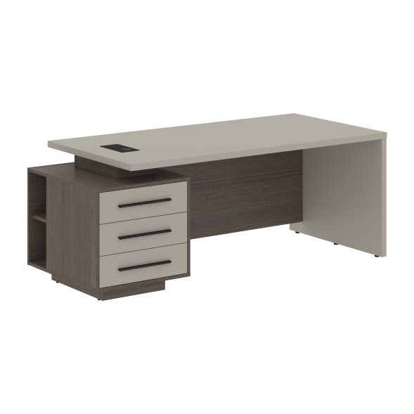 Стол руководителя с тумбой VCT 2090(L) 2000х900х750 VELION в Липецке 