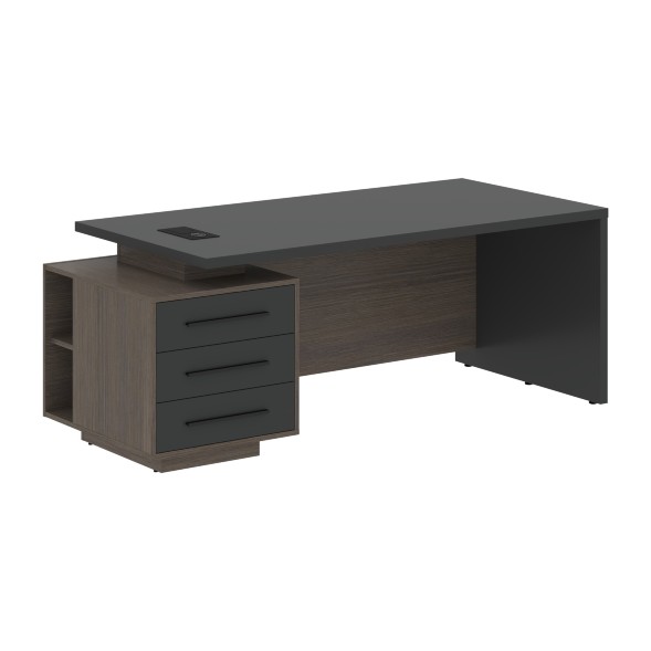 Стол руководителя с тумбой VCT 2090(L) 2000х900х750 VELION в Липецке 