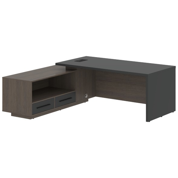 Стол руководителя с тумбой VCT 2119(L) 2100х1900х750 VELION в Липецке 