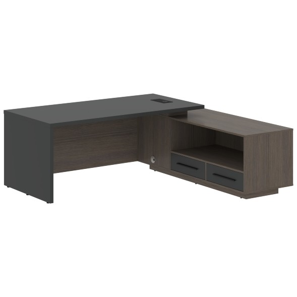 Стол руководителя с тумбой VCT 2119(R) 2100х1900х750 VELION в Липецке 