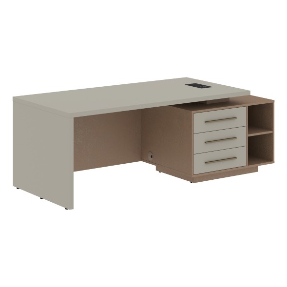 Стол руководителя с тумбой VCT 2190(R) 2100х900х750 VELION в Липецке 