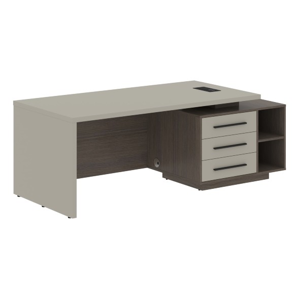 Стол руководителя с тумбой VCT 2190(R) 2100х900х750 VELION в Липецке 