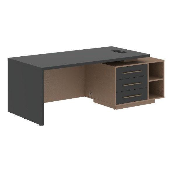 Стол руководителя с тумбой VCT 2190(R) 2100х900х750 VELION в Липецке 