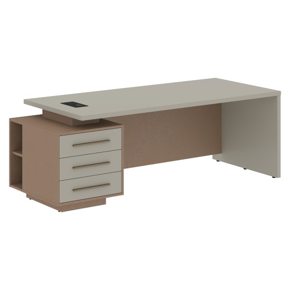 Стол руководителя с тумбой VCT 2290(L) 2200х900х750 VELION в Липецке 