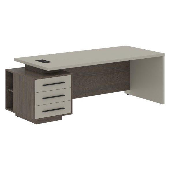 Стол руководителя с тумбой VCT 2290(L) 2200х900х750 VELION в Липецке 