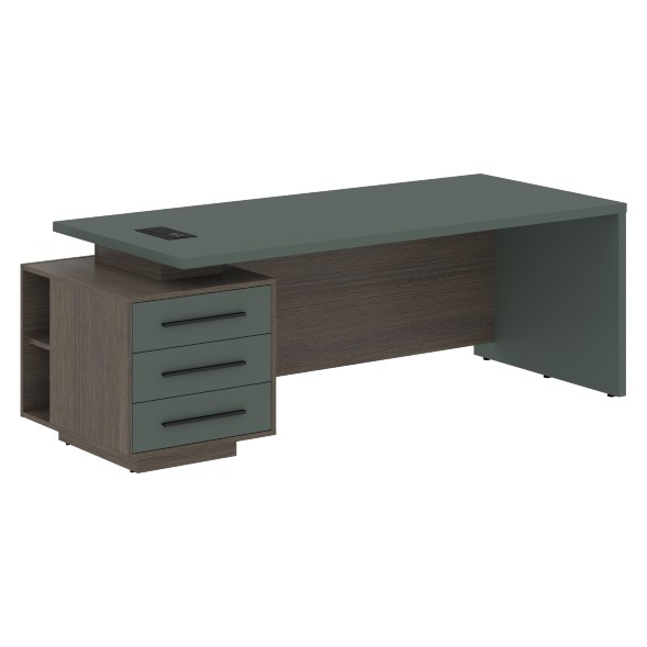 Стол руководителя с тумбой VCT 2290(L) 2200х900х750 VELION в Липецке 