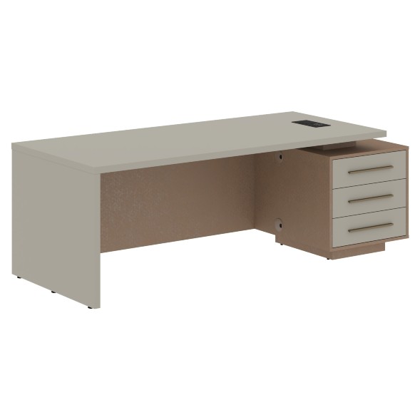 Стол руководителя с тумбой VCT 2290(R) 2200х900х750 VELION в Липецке 