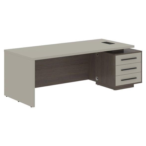 Стол руководителя с тумбой VCT 2290(R) 2200х900х750 VELION в Липецке 