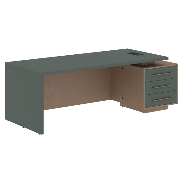 Стол руководителя с тумбой VCT 2290(R) 2200х900х750 VELION в Липецке 