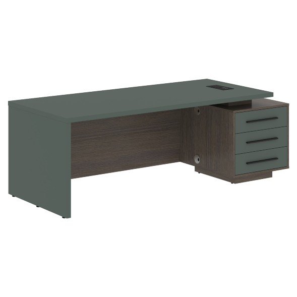 Стол руководителя с тумбой VCT 2290(R) 2200х900х750 VELION в Липецке 