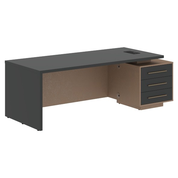 Стол руководителя с тумбой VCT 2290(R) 2200х900х750 VELION в Липецке 