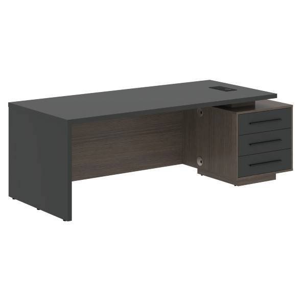 Стол руководителя с тумбой VCT 2290(R) 2200х900х750 VELION в Липецке 