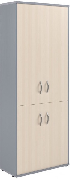 Шкаф с глухими средними и малыми дверми СТ-1.3 Клен/Металлик 770*365*1975